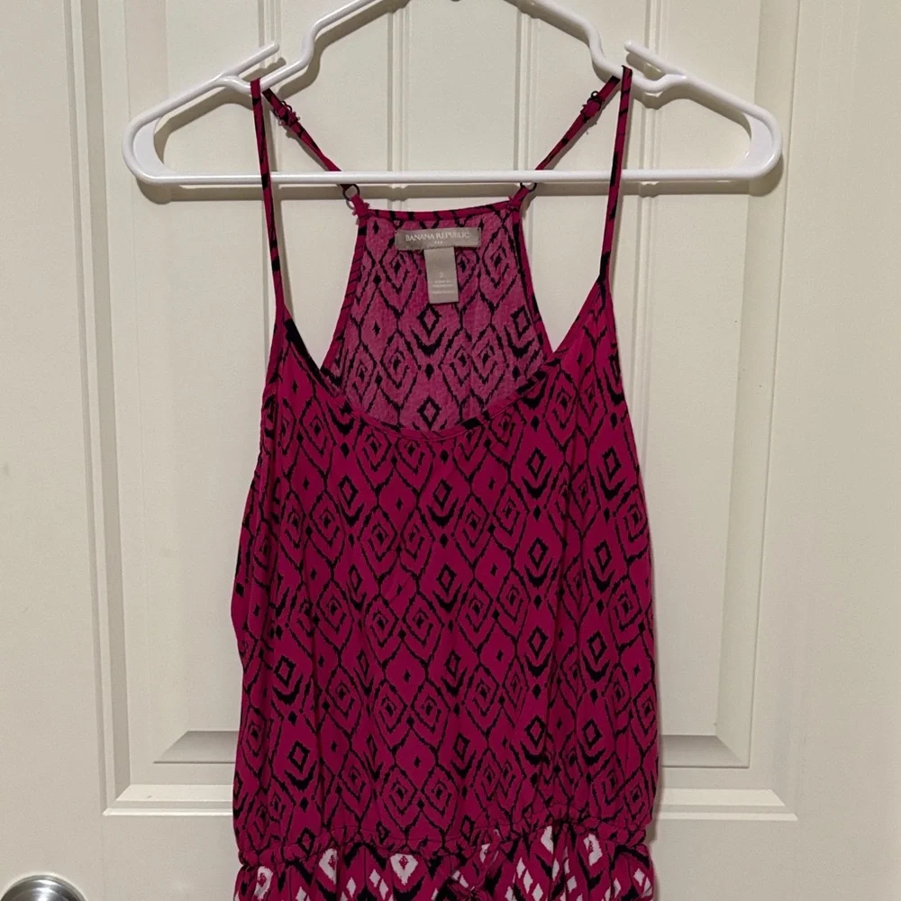 Banana Republic Pink and‎ Black Patterned Dress
